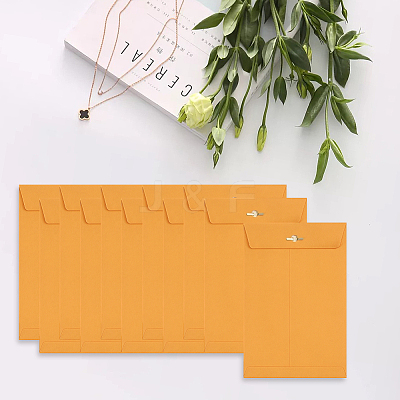 50Pcs Kraft Paper Clasp Envelopes for Storing AJEW-CP0009-98B-1