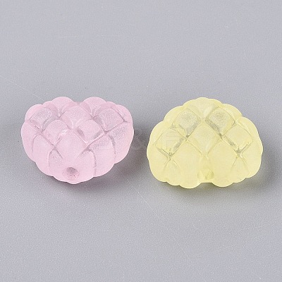 Frosted Transparent Acrylic Beads OACR-Q203-02-1