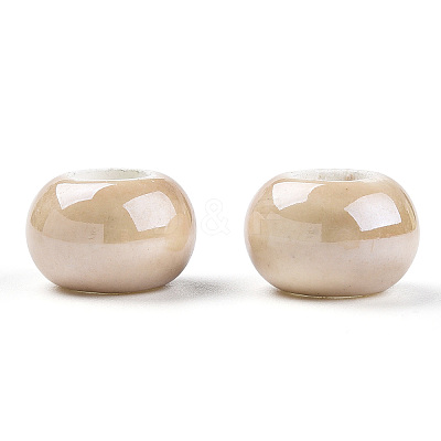 Glazed Porcelain Rondelle Beads X-PORC-Q219-13x9-F13-1