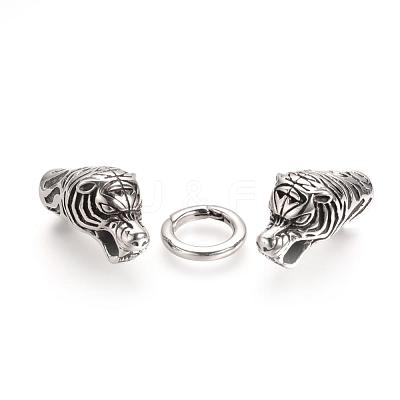 304 Stainless Steel Spring Gate Rings STAS-Q209-34-1