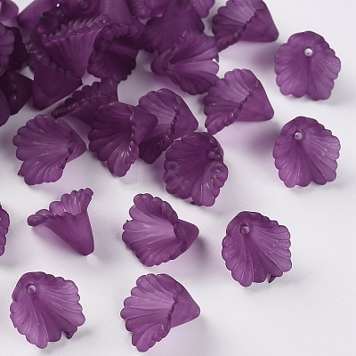 Frosted Acrylic Bead Caps MACR-S371-10A-743-1