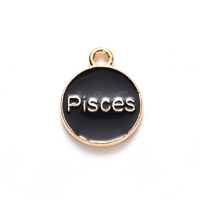 Alloy Enamel Pendants X-ENAM-S124-01B-08H-1