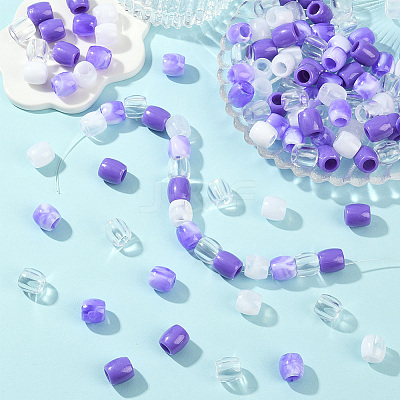 120Pcs 4 Styles ABS Plastic Imitation Pearl European Beads FIND-SC0019-27A-1
