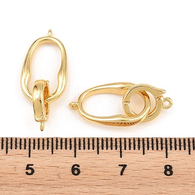 Brass Fold Over Clasps KK-H292-25G-1