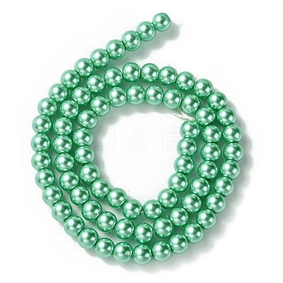 Eco-Friendly Dyed Glass Pearl Beads Strands HY-A008-6mm-RB014-1