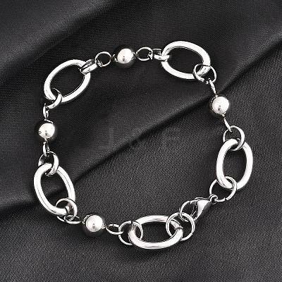 Tarnish Resistant 304 Stainless Steel Chain Bracelets BJEW-L661-09P-1
