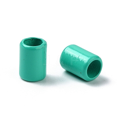 Column Rack Plating Spray Painted Alloy Beads for Jewelry Making PALLOY-F291-01I-1
