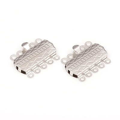Tarnish Resistant 304 Stainless Steel Box Clasps STAS-G229-01P-1