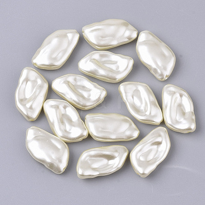 ABS Plastic Imitation Pearl Beads OACR-T022-03B-1