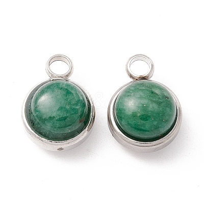 Natural Green Aventurine Charms G-K325-01P-07-1