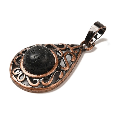 Natural Lava Rock Pendants G-H065-02R-09-1