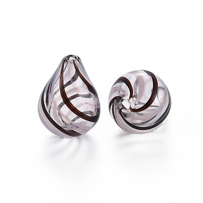 Transparent Handmade Blown Glass Globe Beads X-GLAA-T012-04-1