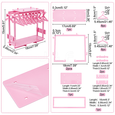 Opaque Acrylic Earring Display Stands EDIS-WH0035-19A-1