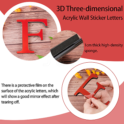Acrylic Mirror Wall Stickers Decal DIY-CN0001-13B-F-1