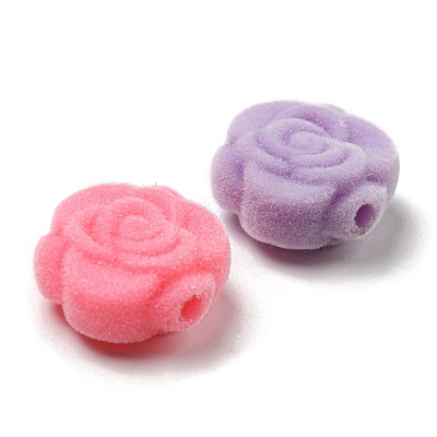 Flocky Acrylic Beads FIND-L014-03-1