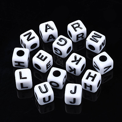 Opaque Acrylic Beads SACR-S273-35F-01-1