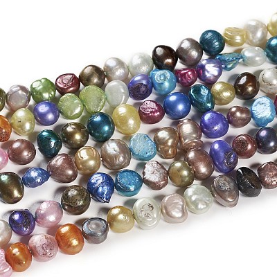 Dyed Natural Cultured Freshwater Pearl Beads Strands X-PEAR-R012-20-1