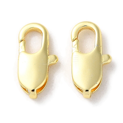 Rack Plating Brass Lobster Claw Clasps KK-F090-23G-01-1