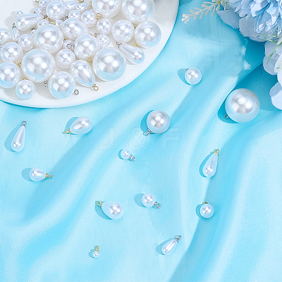 2 Bags Resin Pearl Pendants FIND-AR0006-10-1