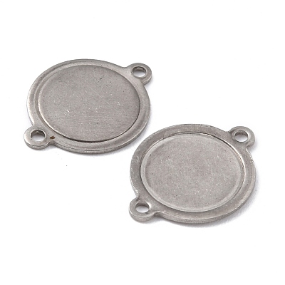 Tarnish Resistant 201 Stainless Steel Cabochon Connector Settings STAS-K217-38-1