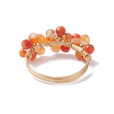 4Pcs Natural Gemstone Rings RJEW-TA00198-1