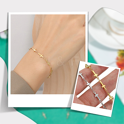 40Pcs 2 Colors Brass Links KK-AR0004-47-1