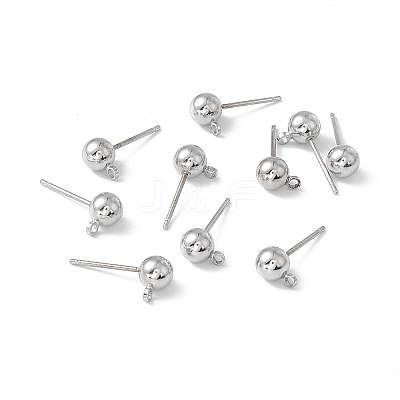 Brass Ball Post Ear Studs X-EC254-1