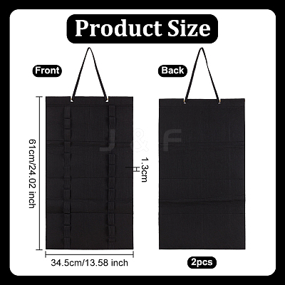 Soft Felt & Wood Wall-Mounted  Display Bags ODIS-WH0330-001B-1