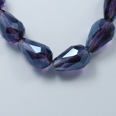 Electroplate Glass Beads Strands EGLA-R008-15x10mm-15-1