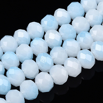 Two-Tone Imitation Jade Glass Beads Strands LS-GLAA-T033-01C-06-1