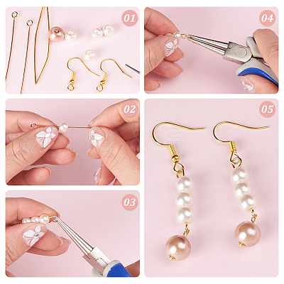 200Pcs 4 Styles Brass Eye Pin KK-BC0013-37-1