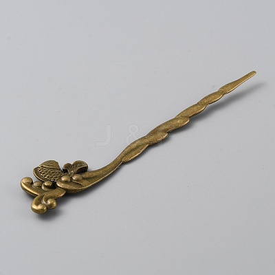 Alloy Fish Hair Sticks MRMJ-WH0077-102B-AB-1