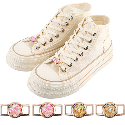 Alloy & Resin Shoelace Charms FIND-CP0002-94E-1