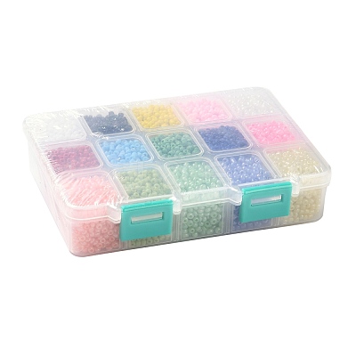 375G 15 Colors Glass Seed Beads SEED-JP0004-02-3mm-1