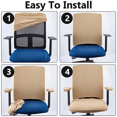 Polyester Chair Pad & Back & Handrail Cover Sets AJEW-WH0077-049B-1