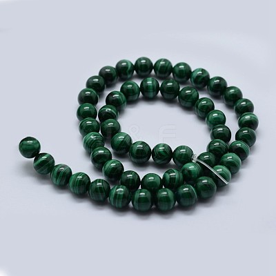 Natural Malachite Beads Strands G-F571-27A1-5mm-1