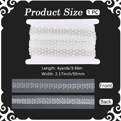 4Yards Polyester Lace Ribbon SRIB-GF0001-73A-02-1