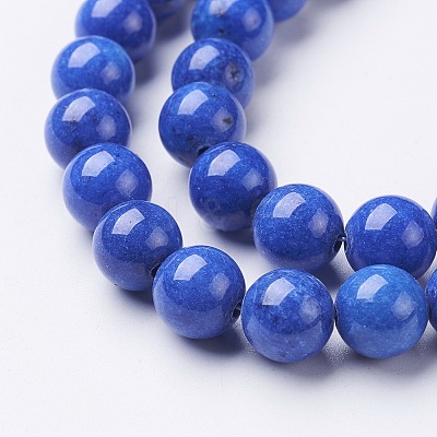 Natural Mashan Jade Round Beads Strands G-D263-10mm-XS08-1