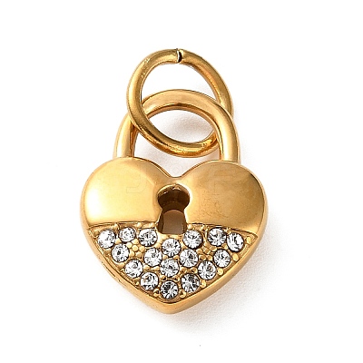 304 Stainless Steel Rhinestone Pendants RB-CBA324D-01G-12-1