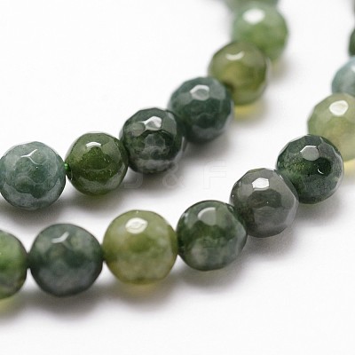 Natural Moss Agate Beads Strands G-D840-25-6mm-1