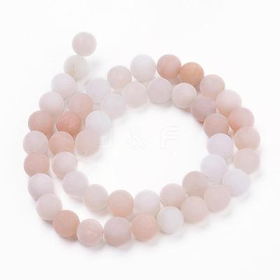 Natural Pink Aventurine Beads Strands G-F520-56-8mm-1