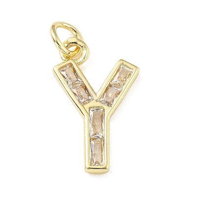 Brass Micro Pave Cubic Zirconia Pendants KK-V014-01G-25-1