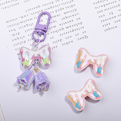 14Pcs 7 Colors Plating Acrylic Beads OACR-AN0001-01-1