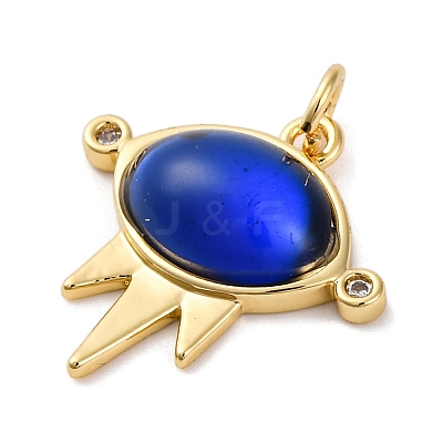 Brass Micro Pave Cubic Zirconia Pendants KK-A233-02G-02-1