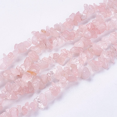 Natural Rose Quartz Stone Bead Strands X-G-R192-03-1