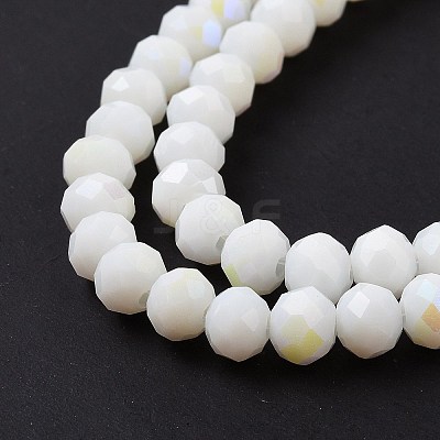 Electroplate Opaque Solid Color Glass Beads Strands EGLA-A044-P1mm-L01-1