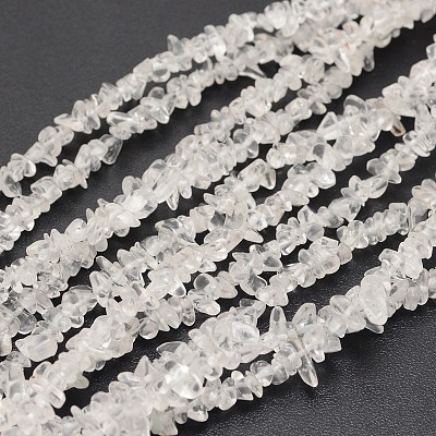 Chips Natural Quartz Crystal Beads Strands G-N0164-30-1