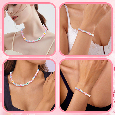 600Pcs Luminous Acrylic Beads MACR-PA0001-23-1