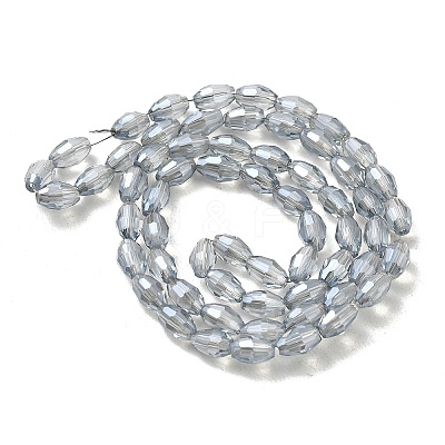 Electroplate Glass Beads Strands EGLA-J013-4X6mm-F33-1