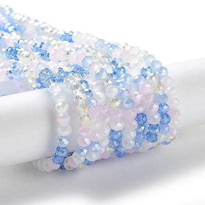 Glass Beads Strands EGLA-A034-M4mm-18-1